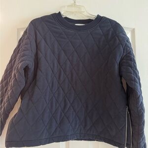 Athleta Navy Quilted Sweatshirt
